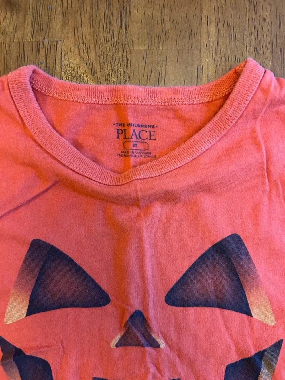 Orange Halloween Pumpkin Face Long Sleeve Tee | Boys 5T | The Children's Place